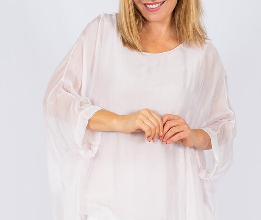 The Italian Closet Allegra Batwing Tunic Baby Pink