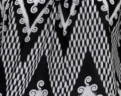 Monochrome Zig Zag Print Strapless Midi to Maxi Dress