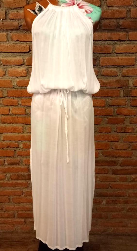 White Full Length Adjustable Tie Up Maxi-Beachkaftansandresortfashion