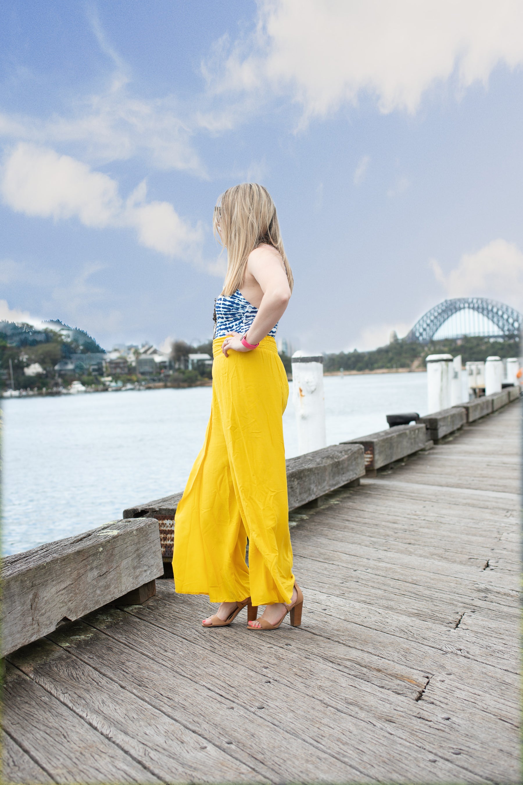 Yellow Palazzo Skirt Pants – Beachkaftansandresortfashion